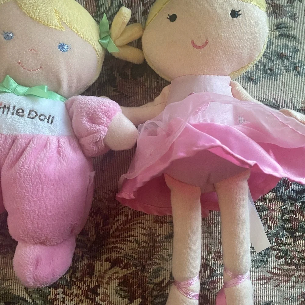 Carter's Just One Ballerina Rattle & Fisher-Price My Little Doll Pink Plush Toys